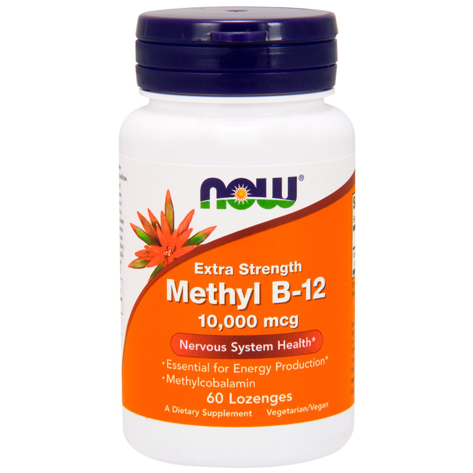 Image of Methyl B-12 Extra Strength 10.000 mcg (60 lozenges) - Now Foods 