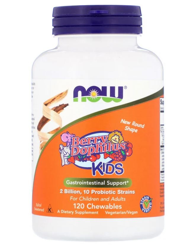 Image of Now Foods, Berry Dophilus, Kids, 2 Billion, 120 Chewables 
