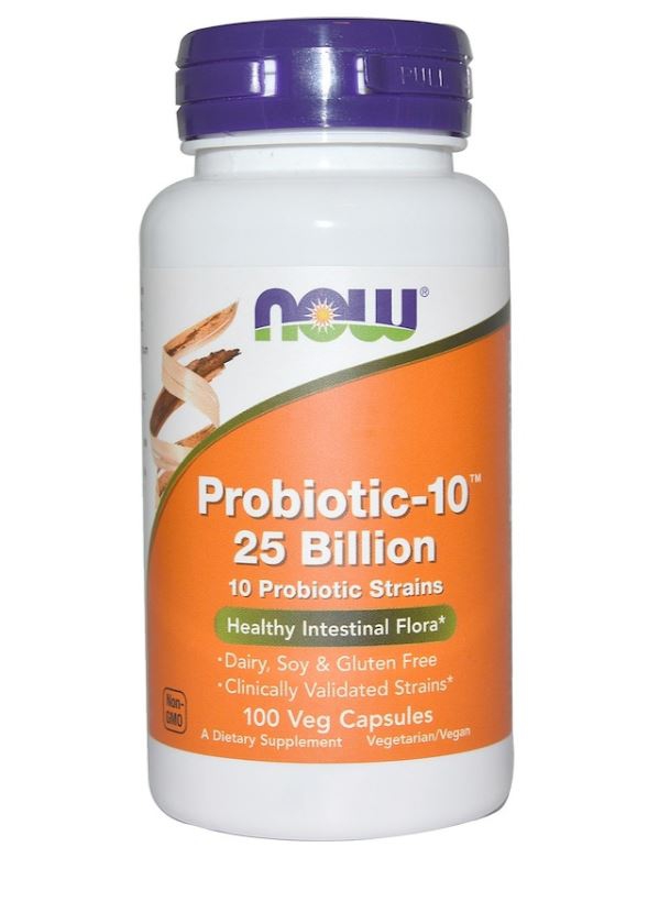 Image of Probiotic 10 - 25 Billion (100 Vegetarian Capsules) - Now Foods 