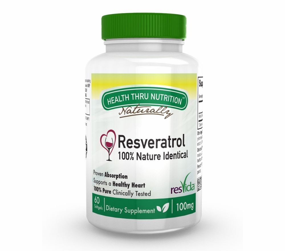 Image of Resveratrol (ResVida) 100 mg (60 Softgels) - Health Thru Nutrition 