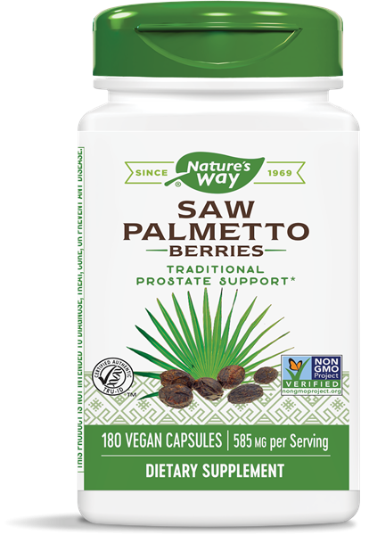 Image of Baies de palmier nain 585 mg (180 Capsules) - Nature Way 