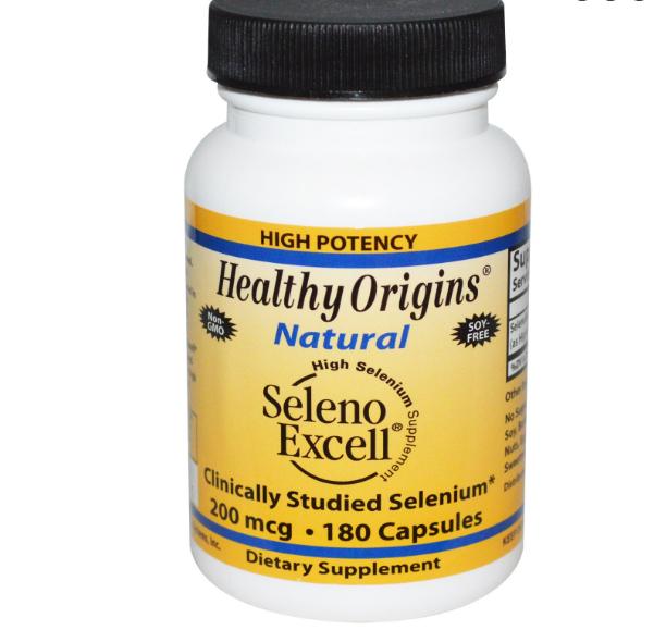 Image of Healthy Origins, Seleno Excell sélénium 200mcg 180 capsules 