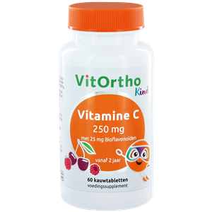 Image of Vitamine C 250 mg met 25 mg Bioflavonoïden (Kind) 60 kauwtabs - VitOrtho 