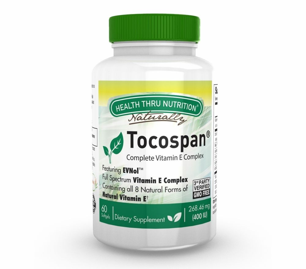 Image of Tocospan (w/ EVNol) Vitamin E Complex (60 Softgels) - Health Thru Nutrition 
