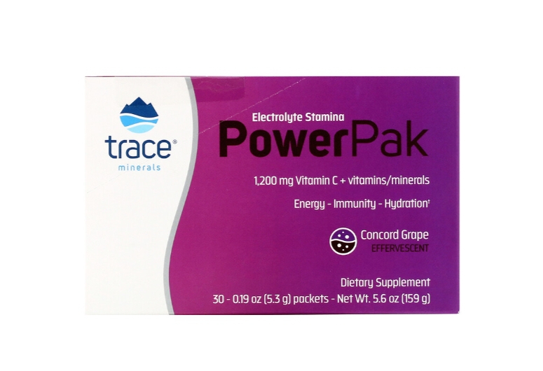 Image of Trace Minerals Research, Electrolyte Stamina Power Pak, Pomegranate Blueberry, 0.22 oz (6.2 g), 32 Packets