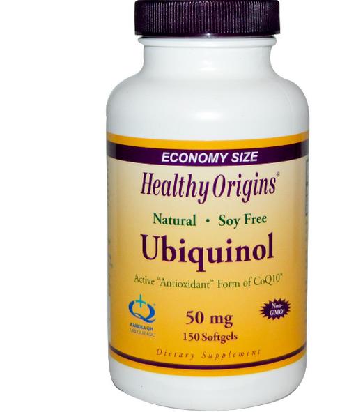 Image of Healthy Origins, Ubiquinol 50 mg, 150 gélules 