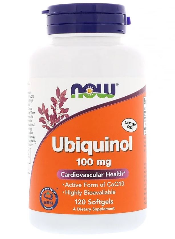 Image of Ubiquinol 100 mg (120 softgels) - Now Foods 