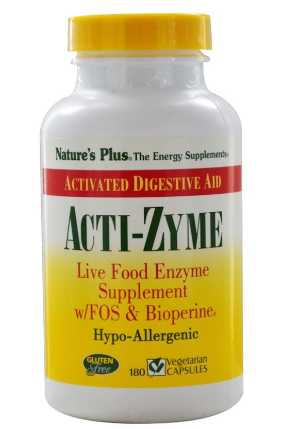 Image of Acti-Zyme (180 Vegetarian Capsules) - Nature&apos;s Plus 