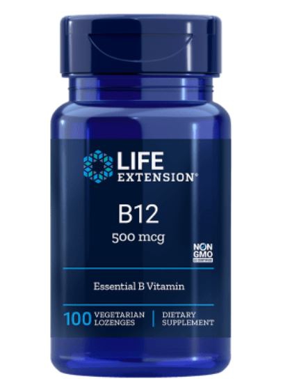 Image of Vitamine B12 - 500 Mcg -100 Pastilles - Life Extension