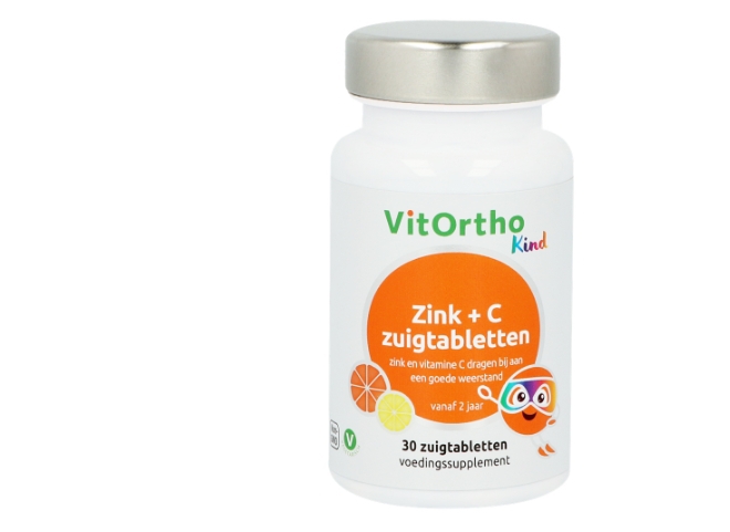 Image of Zink + C zuigtabletten (Kind) 30 zuigtabs - VitOrtho 